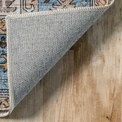 Kirklands Home Area Rugs|Blue Distressed Medallion Washable Area Rug, 8x10