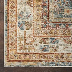 Kirklands Home Area Rugs|Blue Distressed Medallion Runner, 2x10 Multi