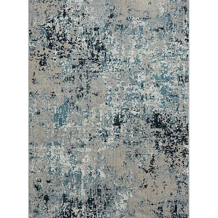 Kirklands Home Area Rugs|Blue Distressed Washable Area Rug, 7x9