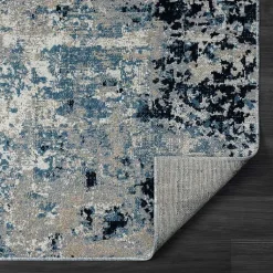 Kirklands Home Area Rugs|Blue Distressed Washable Area Rug, 7x9
