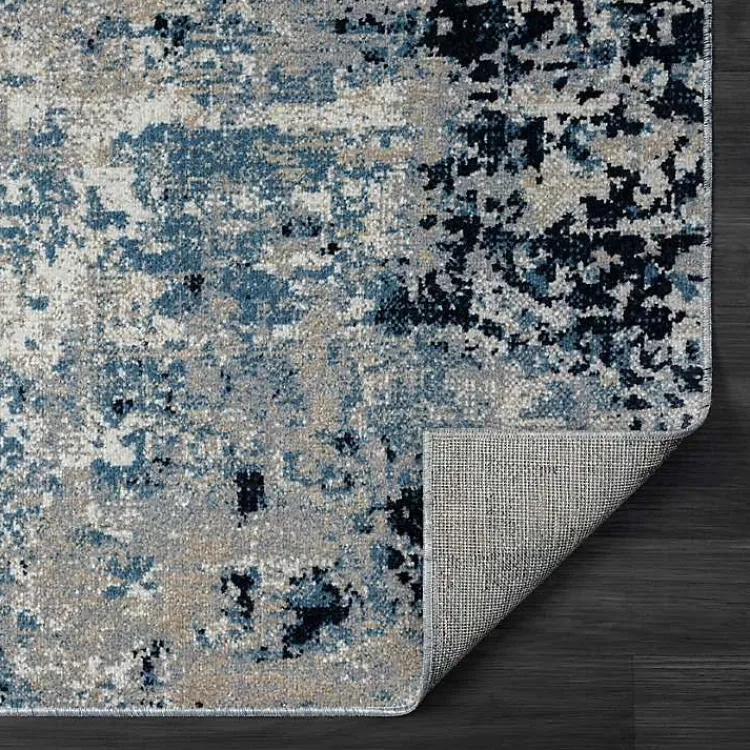 Kirklands Home Area Rugs|Blue Distressed Washable Area Rug, 7x9