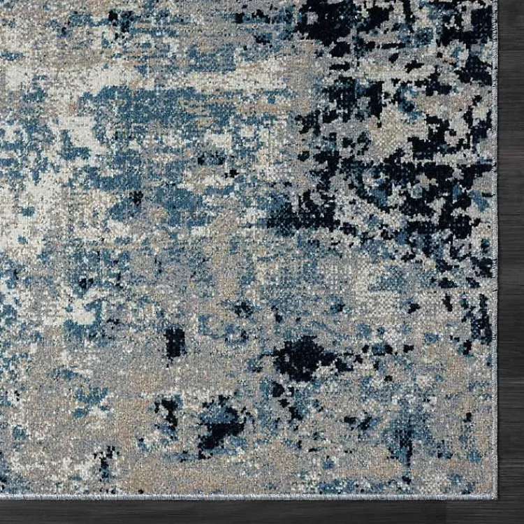 Kirklands Home Area Rugs|Blue Distressed Washable Area Rug, 7x9