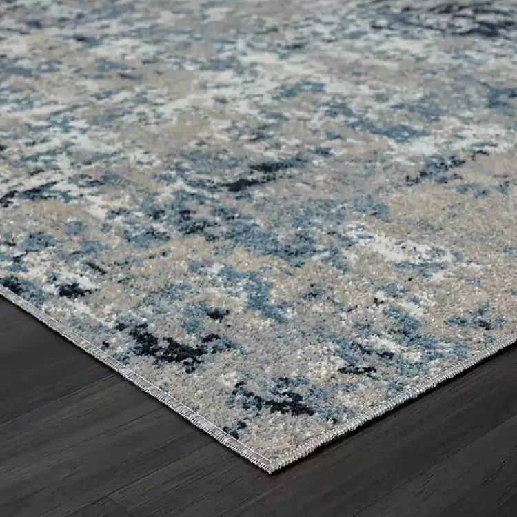 Kirklands Home Area Rugs|Blue Distressed Washable Area Rug, 7x9