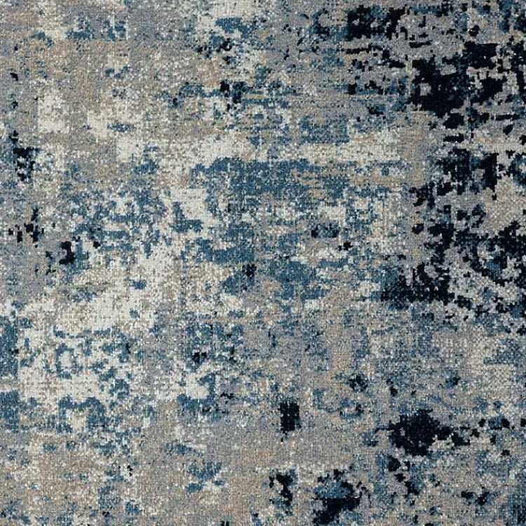 Kirklands Home Area Rugs|Blue Distressed Washable Area Rug, 7x9