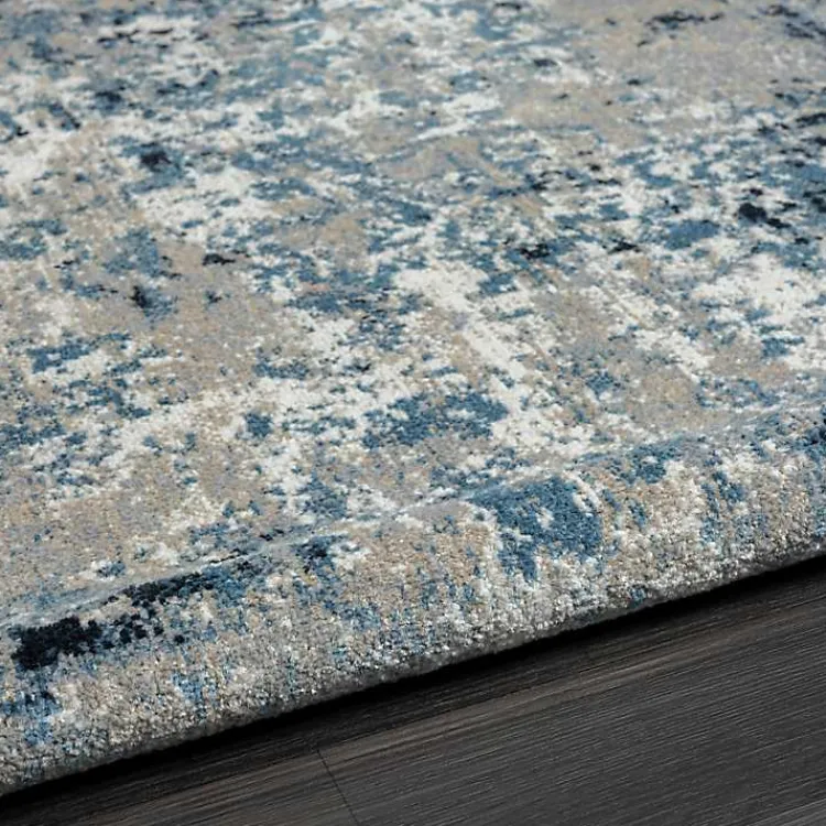 Kirklands Home Area Rugs|Blue Distressed Washable Area Rug, 7x9