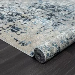 Kirklands Home Area Rugs|Blue Distressed Washable Area Rug, 7x9