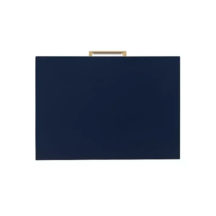 Kirklands Home Nightstands|2-Drawer Nightstand with Gold Hardware Blue