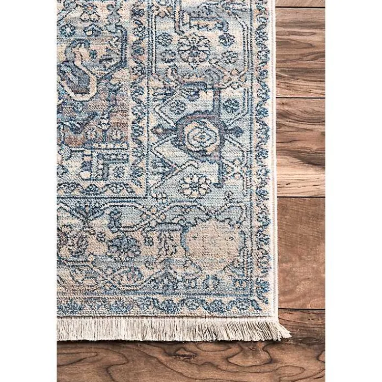 Kirklands Home Area Rugs|Blue Eli Medallion Fringe Area Rug, 8x10