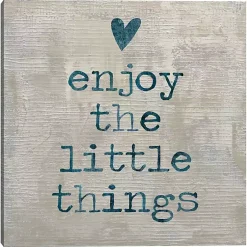 Kirklands Home Wall Quotes & Signs|Blue Enjoy the Little Things Wall Plaque
