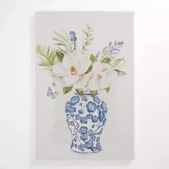 Kirklands Home Canvas Art|Blue Floral in China Vase II Canvas Art Print