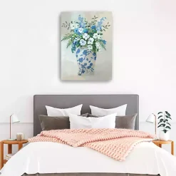 Kirklands Home Canvas Art|Blue Floral Jar Canvas Art Print Multi