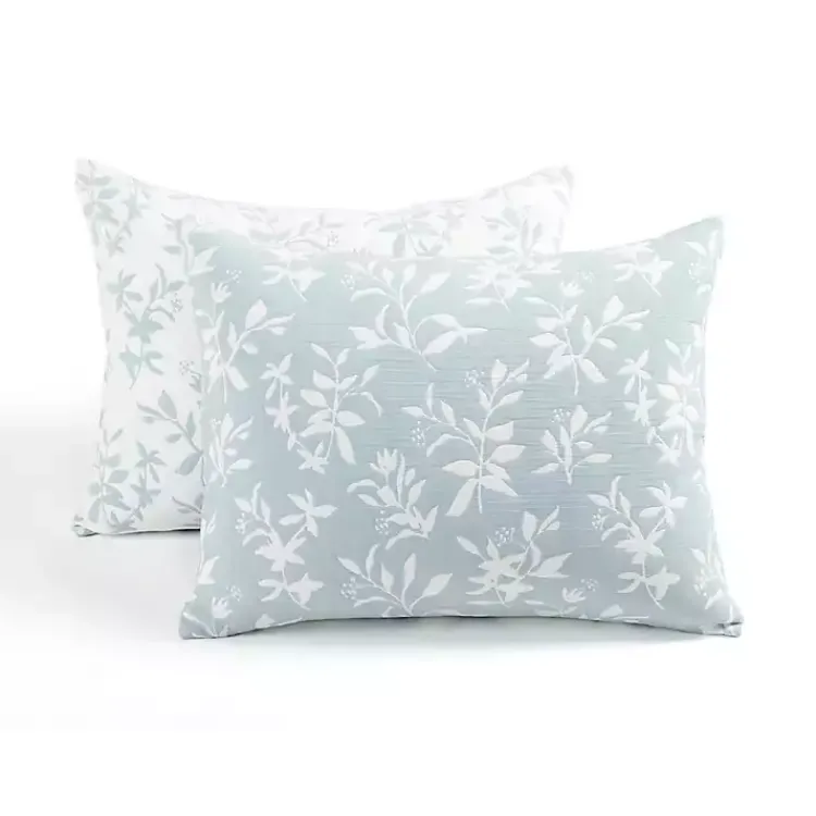 Kirklands Home Quilts|Blue Floral Reversible 3-pc. King Quilt Set