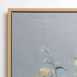 Kirklands Home Canvas Art|Blue Floral Still Life Framed Canvas Art Print