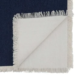 Kirklands Home Table Linens|Fringe Border Table Runner, 72 in. Blue