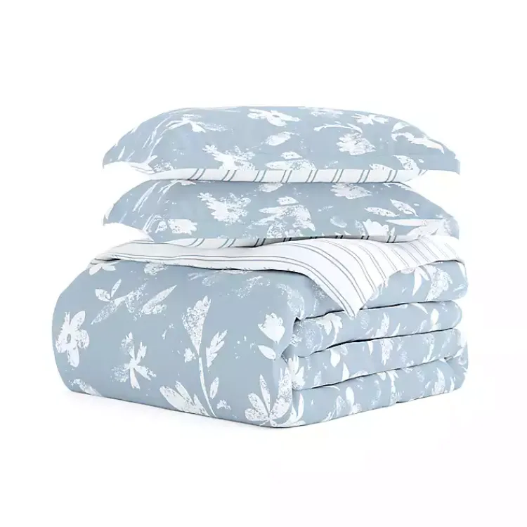 Kirklands Home Duvets|Blue Garden Farmhouse 3-pc. King Duvet Cover Set