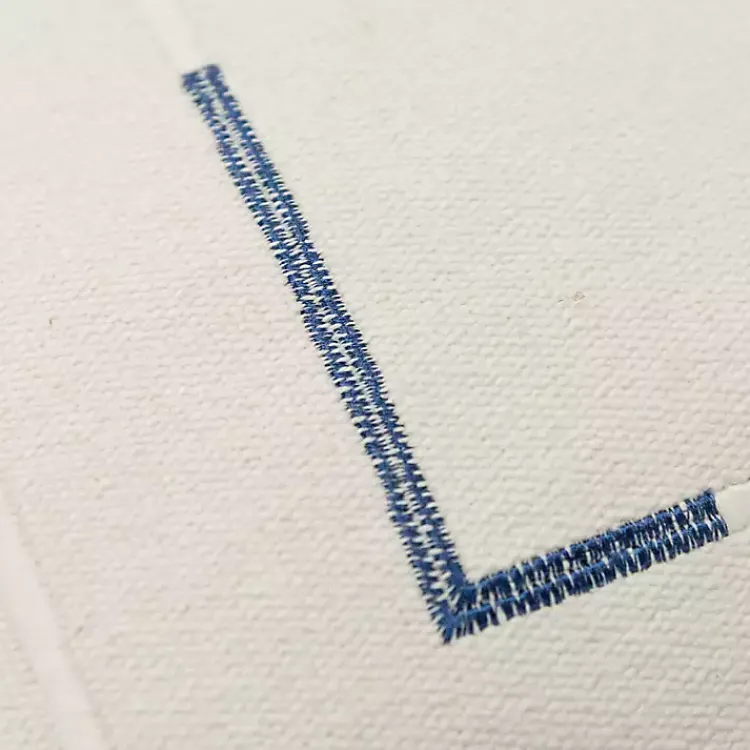 Blue Geometric Woven Lines Throw Pillow Pillows