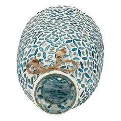 Clearance Blue Glass Mosaic Vase Vases
