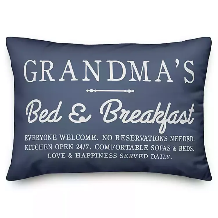 Best Blue Grandma's Bed and Breakfast Accent Pillow Pillows