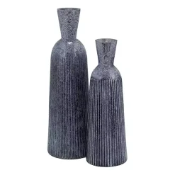 Clearance Grooved Glass Vase, 20in Vases