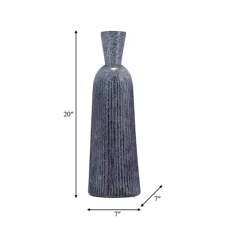 Clearance Grooved Glass Vase, 20in Vases