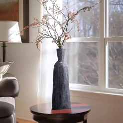 Clearance Grooved Glass Vase, 20in Vases