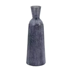 Outlet Grooved Glass Vase, 16in Vases