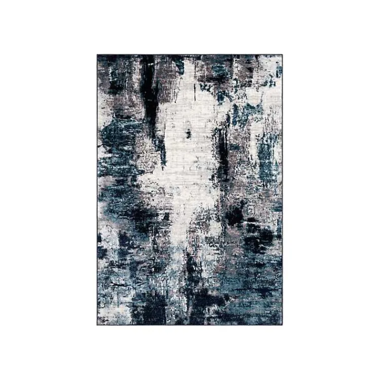 Kirklands Home Area Rugs|Blue Harper Abstract Area Rug, 5x7