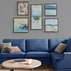 Kirklands Home Canvas Art|Blue Horizon Framed Canvas Art Prints, Set of 5