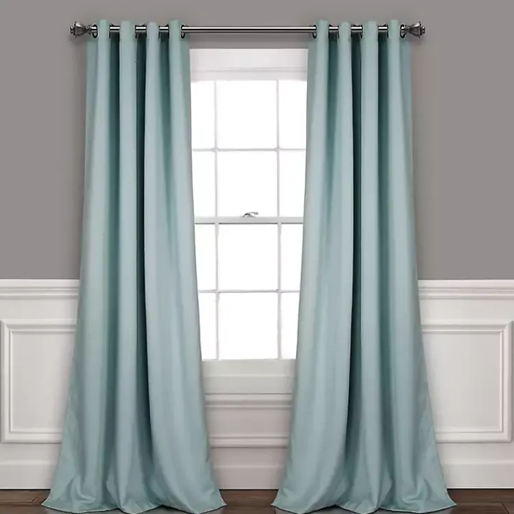Kirklands Home Curtains & Drapes|Insulated Blackout Curtain Panel Set, 84 in. Blue