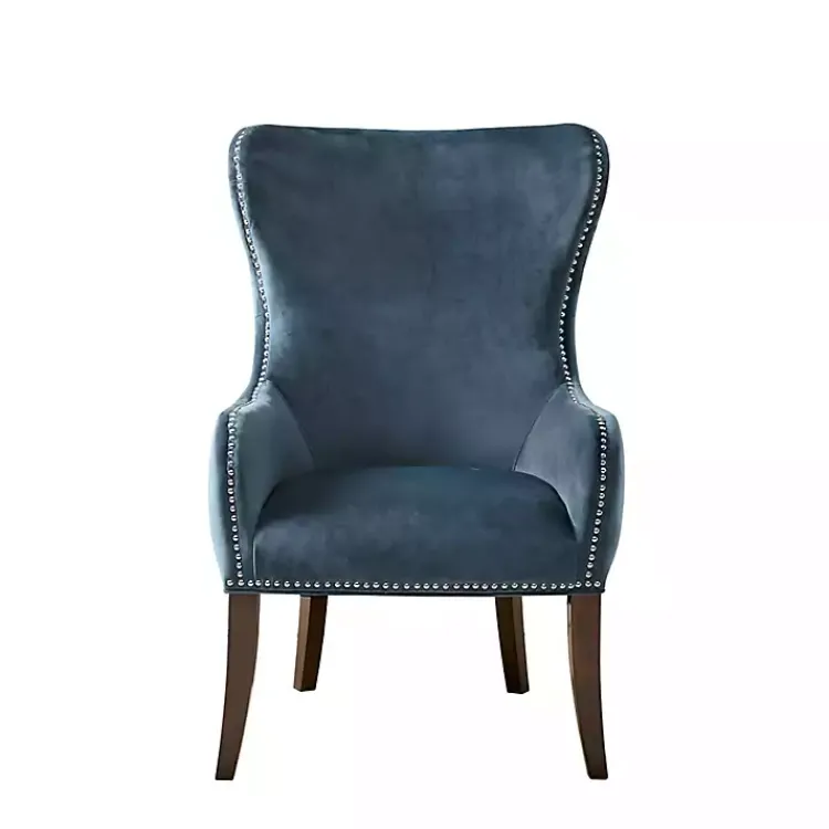 Kirklands Home Accent Chairs|Ivey Button Tufted Accent Chair Blue