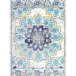 Kirklands Home Area Rugs|Blue Kiyoko Area Rug, 5x7 Multi