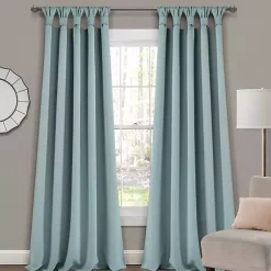 Kirklands Home Curtains & Drapes|Knotted Curtain Panel Set, 84 in. Blue