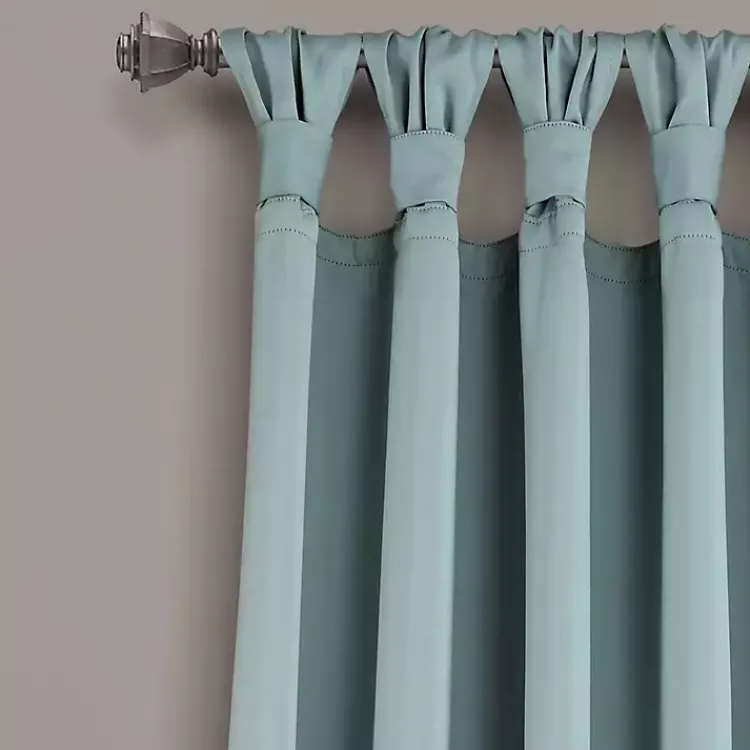 Kirklands Home Curtains & Drapes|Knotted Curtain Panel Set, 84 in. Blue