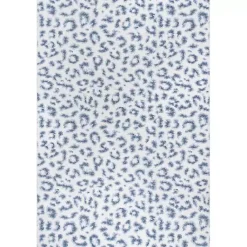 Kirklands Home Area Rugs|Blue Leopard Spots Washable Area Rug, 5x8