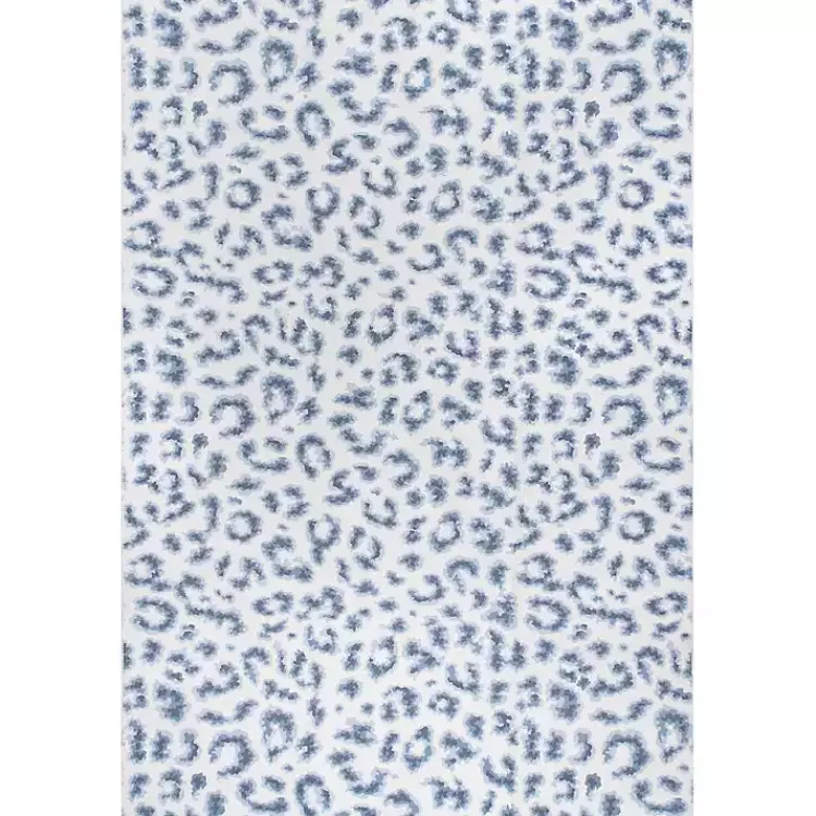 Kirklands Home Area Rugs|Blue Leopard Spots Washable Area Rug, 5x8