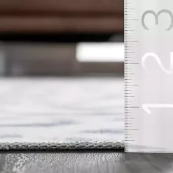 Kirklands Home Area Rugs|Blue Leopard Spots Washable Area Rug, 5x8