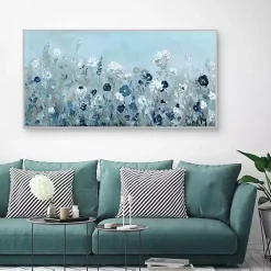 Kirklands Home Framed Art|Blue Light Garden Framed Canvas Art Print