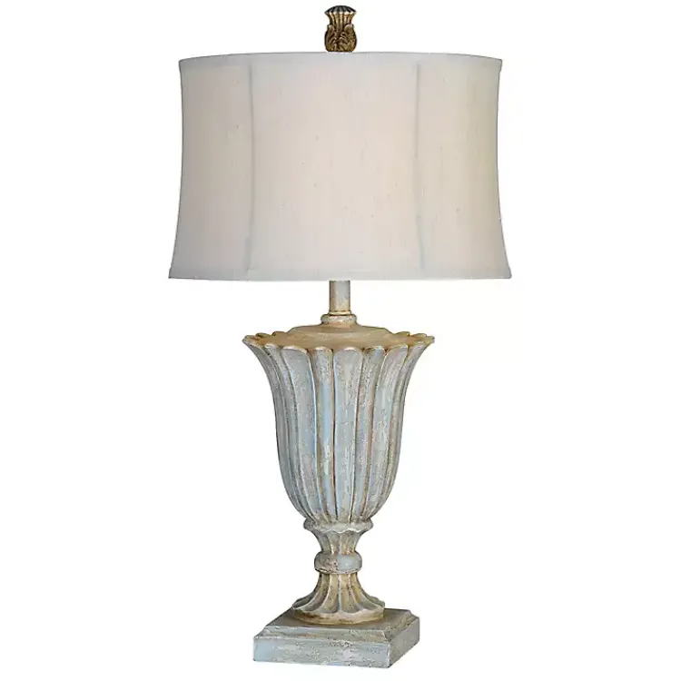 Kirklands Home Table Lamps|Blue Lilly Table Lamps, Set of 2 Ivory