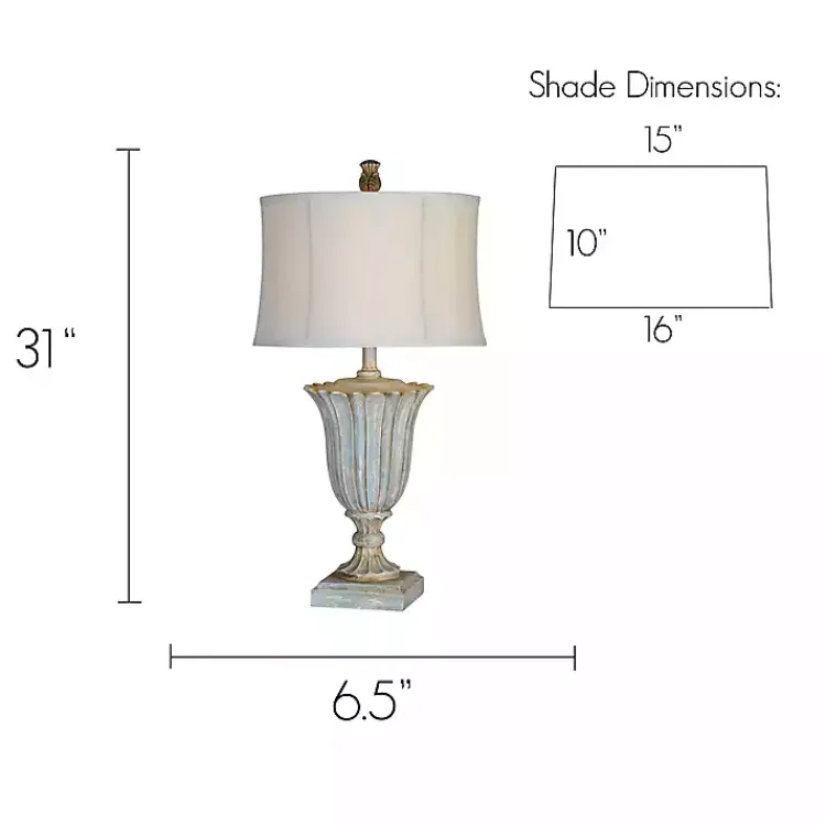 Kirklands Home Table Lamps|Blue Lilly Table Lamps, Set of 2 Ivory