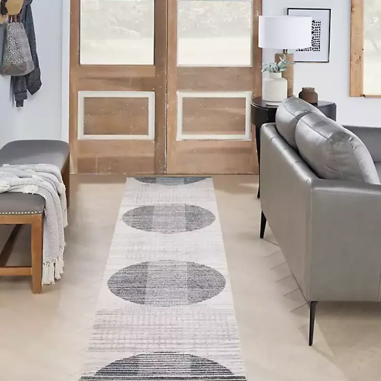 Kirklands Home Area Rugs|Blue Linear Geometric Washable Runner, 2x10