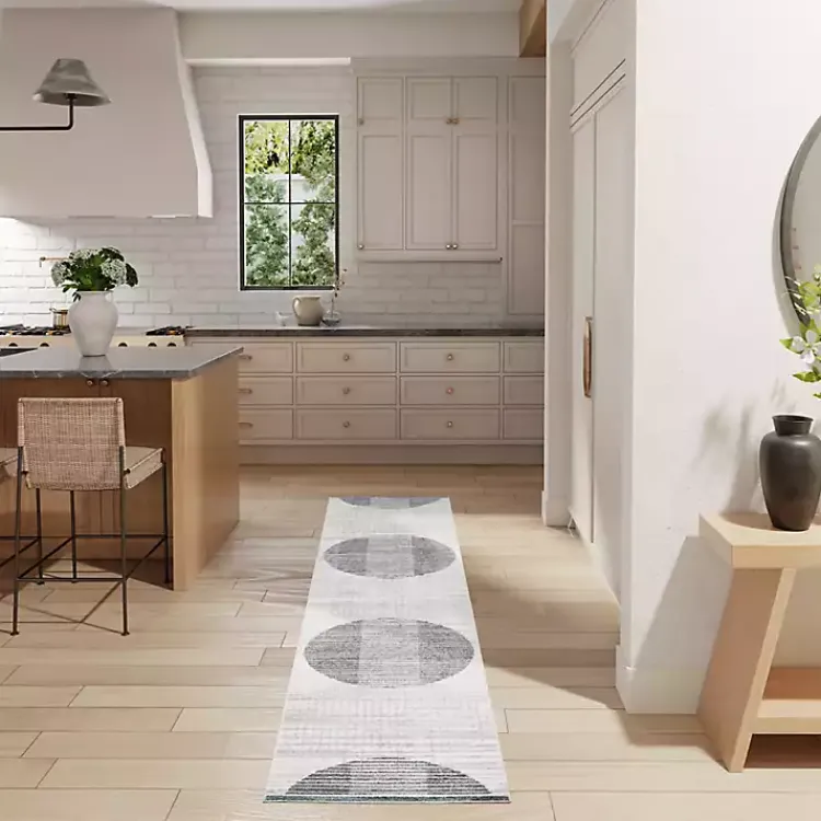 Kirklands Home Area Rugs|Blue Linear Geometric Washable Runner, 2x10