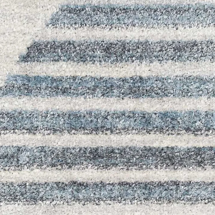 Kirklands Home Area Rugs|Blue Linear Geometric Washable Runner, 2x12