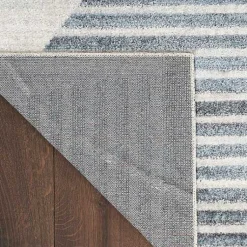 Kirklands Home Area Rugs|Blue Linear Geometric Washable Runner, 2x8