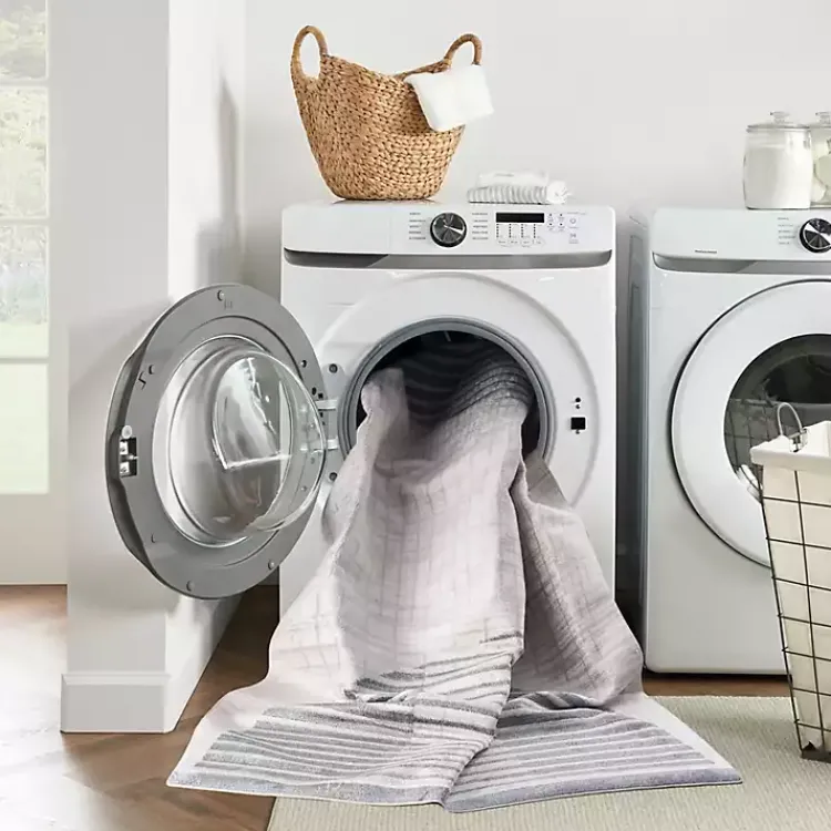 Kirklands Home Area Rugs|Blue Linear Geometric Washable Runner, 2x8