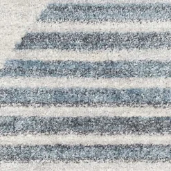 Kirklands Home Area Rugs|Blue Linear Geometric Washable Area Rug, 4x6