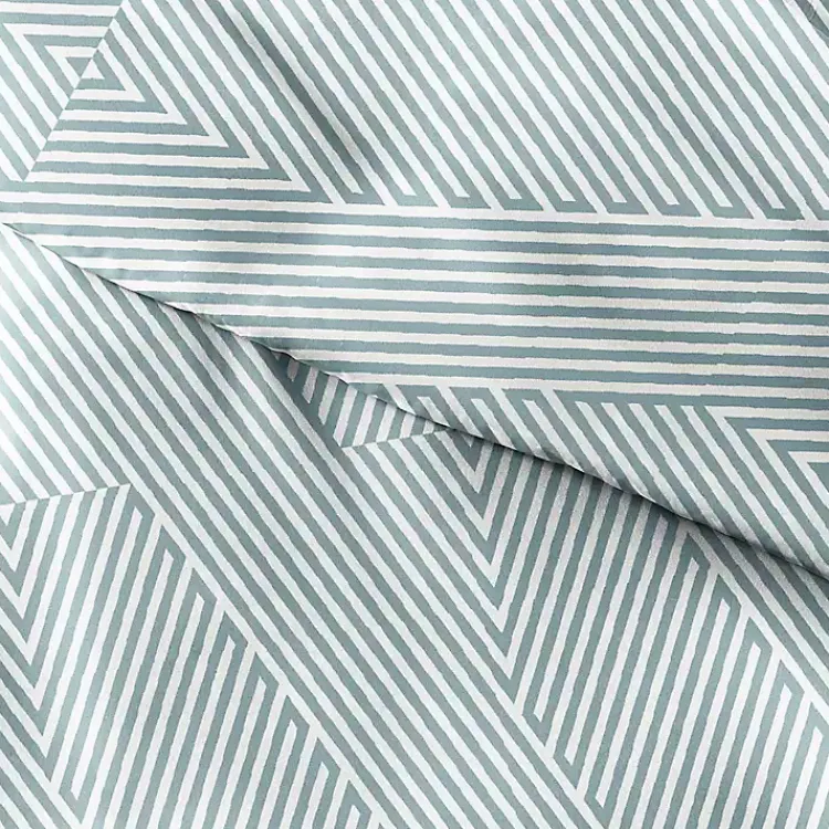 Kirklands Home Duvets|Blue Linear 2-pc. Twin Duvet Cover Set