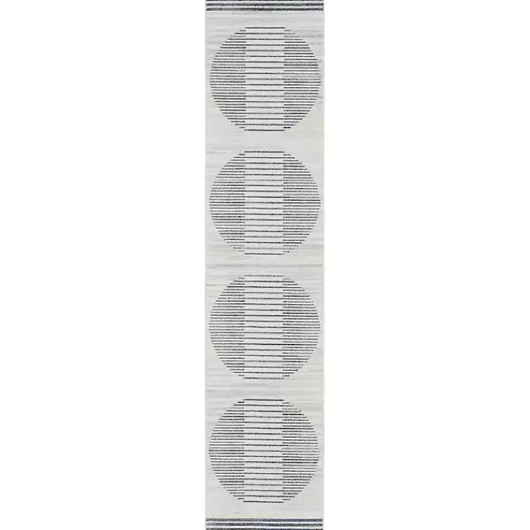 Kirklands Home Area Rugs|Blue Linear Sphere Washable Runner, 2x10