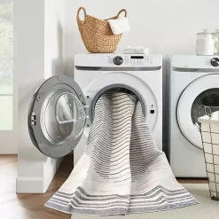 Kirklands Home Area Rugs|Blue Linear Sphere Washable Runner, 2x10