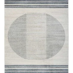 Kirklands Home Area Rugs|Blue Linear Sphere Washable Area Rug, 7x10