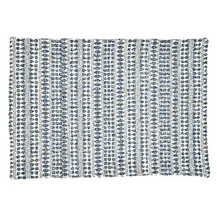 Kirklands Home Table Linens|Lines Woven Placemats, Set of 4 Blue
